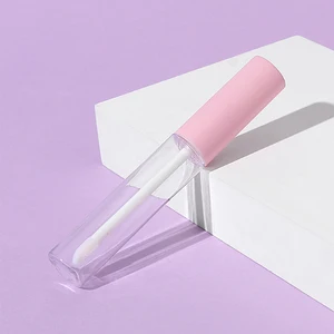 1/5/10 PCS 10ml 분홍색 립글로스 튜브 빈 리필 가능한 립밤 병 투명한 립글로스 용기 DIY 메이크업 플러그와 10 최고의 판매 립 광택 용기 - №8