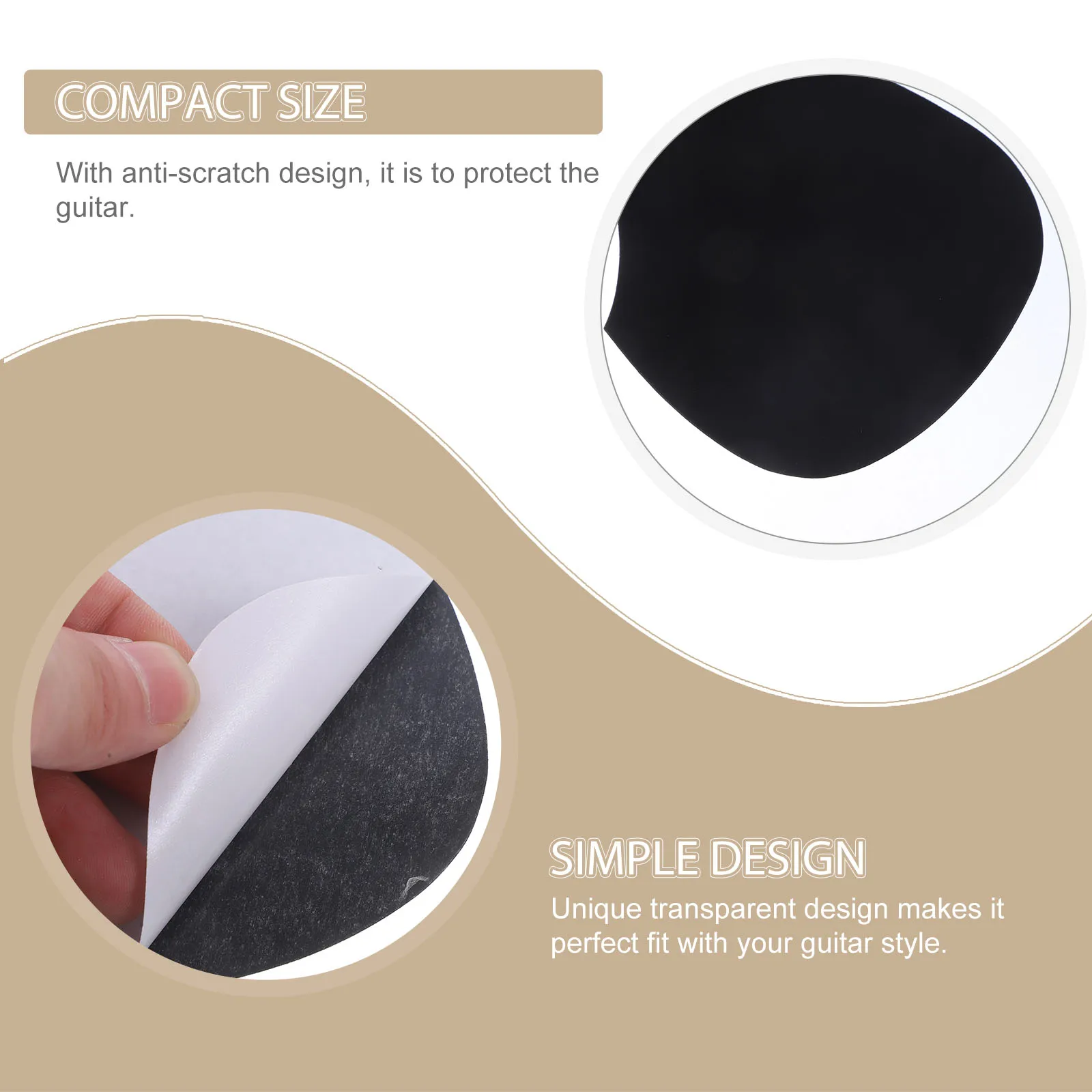 

1pc Guitar Protector Stickers Clear Scratch Decals Accessories 40 41 Inch PET Material Random Color Guitar Parts