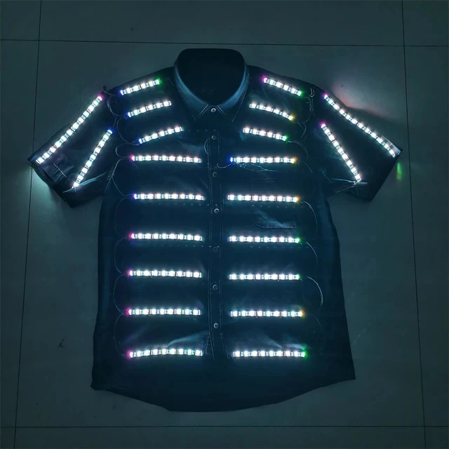 Led Lighting Glowing Shirt Costumes Nightclub Show Performance