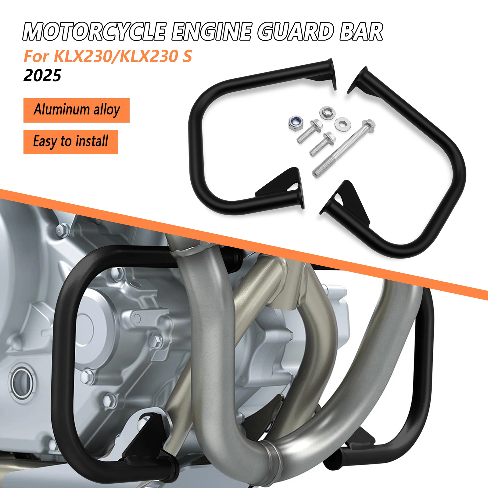 

For KLX230 KLX 230S KLX 230 S 2025- New motorcycle engine guard bar highway anti-collision bar frame bumper accessories