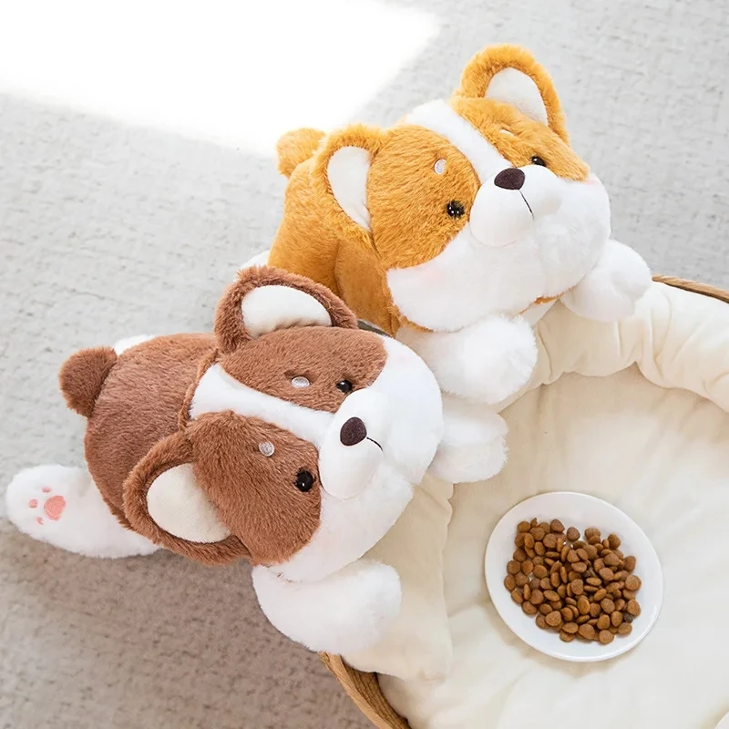 Cartoon Puppy Pillow Dolls Lovely Fat Corgi Dog Plush Toys Stuffed Soft Kawaii Animal Creative Sweet Gift For Kids Baby Children