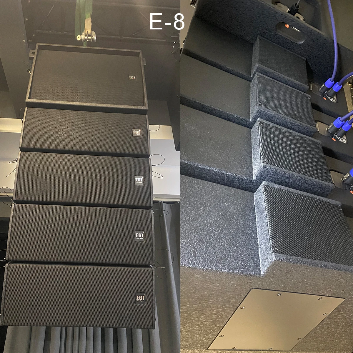 Dual 8 Inch 400W AES Passive Line Array Speaker 121dB for Concert Church Outdoor Stage Show