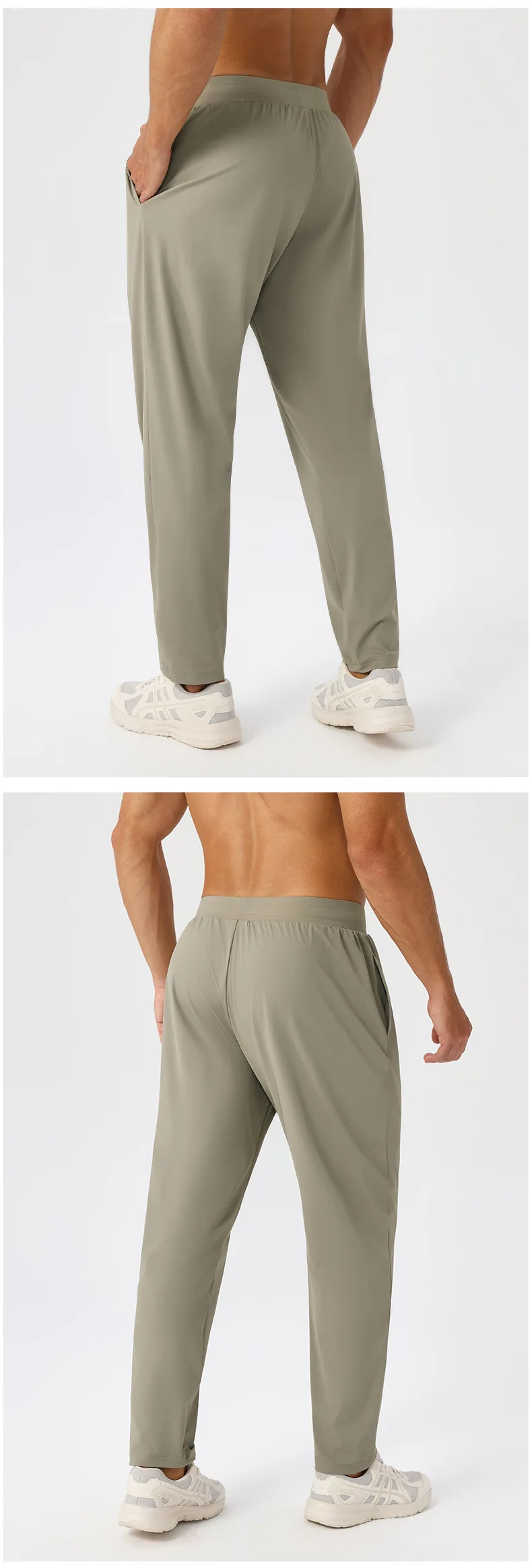 Herren Sport-Freizeit-Jogginghose Schnelltrocknend Atmungsaktiv für Fitness und Laufen Outdoor Dehnbare und Locker Sitzende Trainingshose – Detail 19