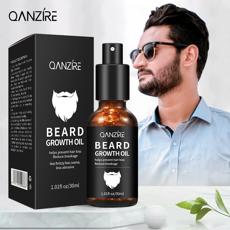 Siero da barba da uomo per la cura dei baffi oli da barba olio per la crescita della barba originale