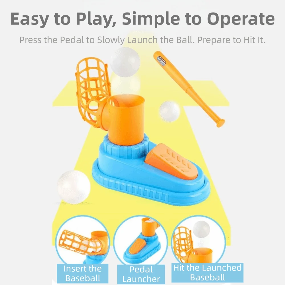 Creative Children Baseball Ball Colorful Remote Control Baseball Throwing Machine Retractable Training Aid