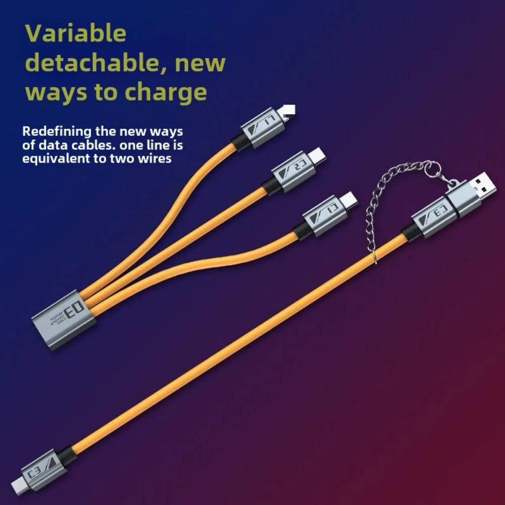 100W USB Type C Cable 4 in 1 PD 100W USB C to Type C Fast Charging Data Cable for Phone image 4