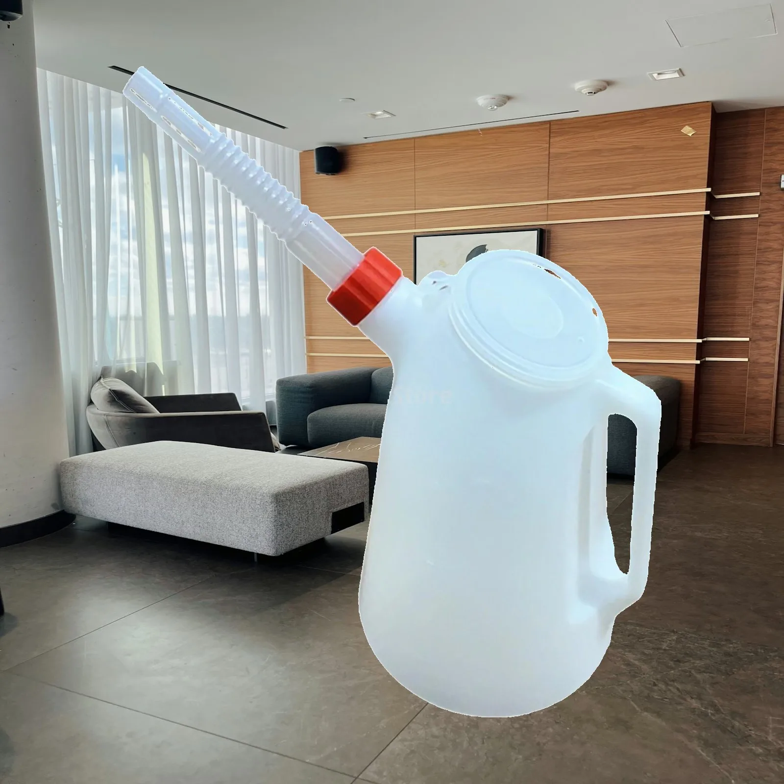 Oil Container Dispenser with Sturdy Handle Oil Storage Can with Cap for Vehicle Fluid Refilling