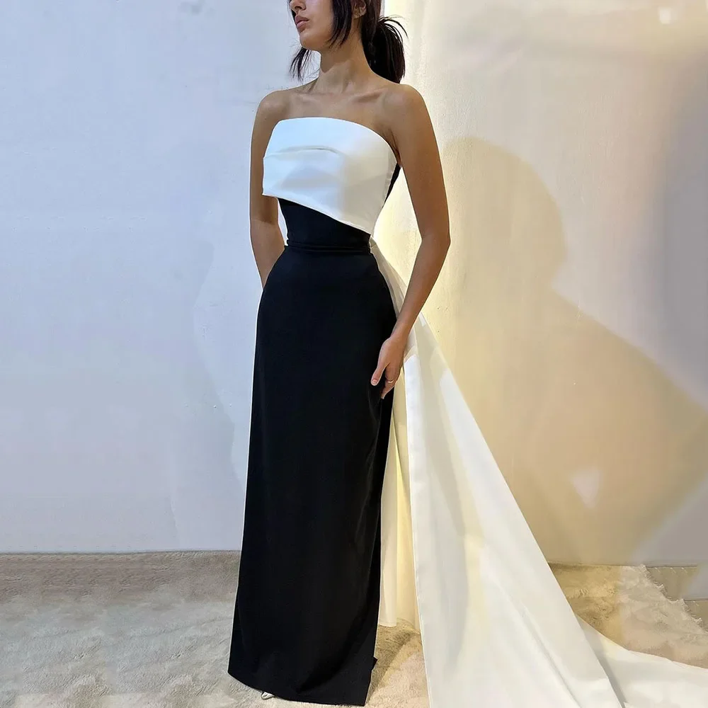 

Jiayigong 2024 Silk Satin Prom Dresses Exquisite Women Strapless Sheath sexy Evening Gowns Formal Party Dress Celebrity Gown