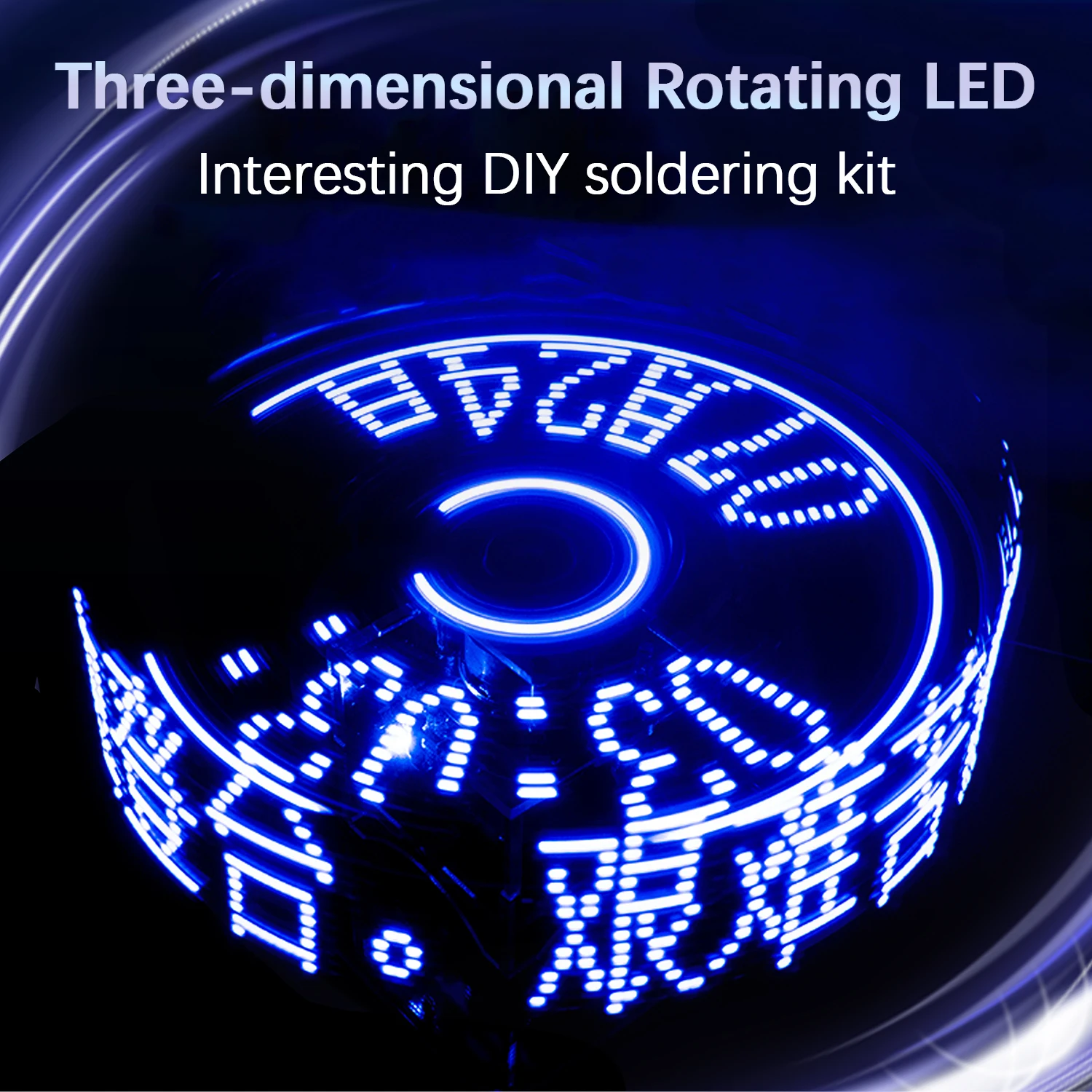 POV Three-dimensional Rotating LED Display Kit Electronic DIY Soldering Practice Microcontroller Clock Loose Parts