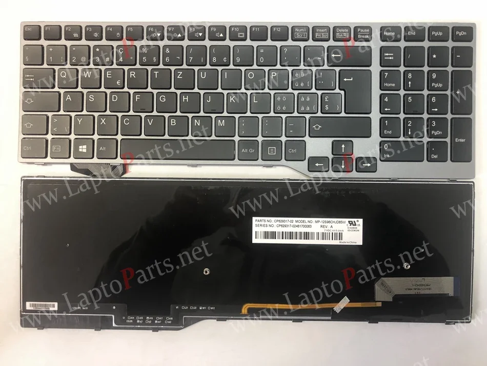 Swiss Backlit and NoBacklit Laptop Keyboard For Fujistu E754 Lifebook E753 E756 E554 E556 CELSIUS H730 H760 H77 Series SW Layout