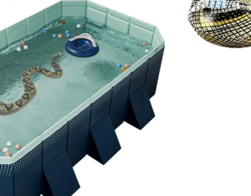 PVC Inflatable Python Simulation Inflatable Snake Tricky Small Animal Toy Inflatable Toy Snake Water Entertainment 47.24 Inches