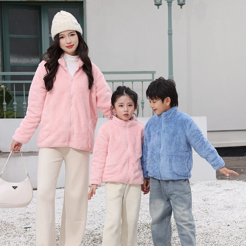 2-18 Years Spring Fall Winter Warm Clothes Outerwear Kids Coats Boys Girls Thermal Soft Fleece Thick Zipper Coats