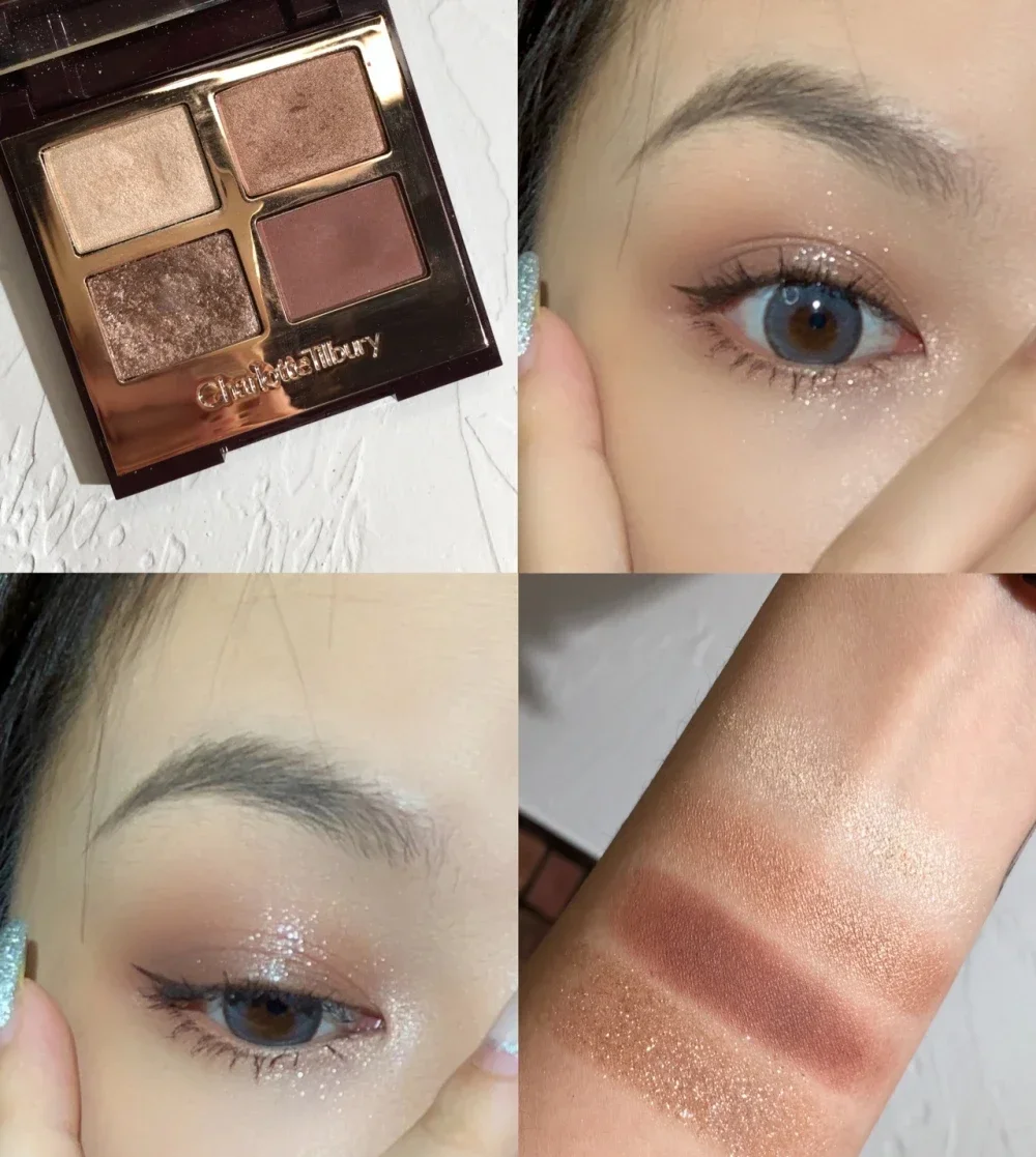 brand make up 4 color Eyeshadow Palette Pearl Glitter eye Pallete pillow talk Beauty CT Chocolate Eyeshadow Palette make up