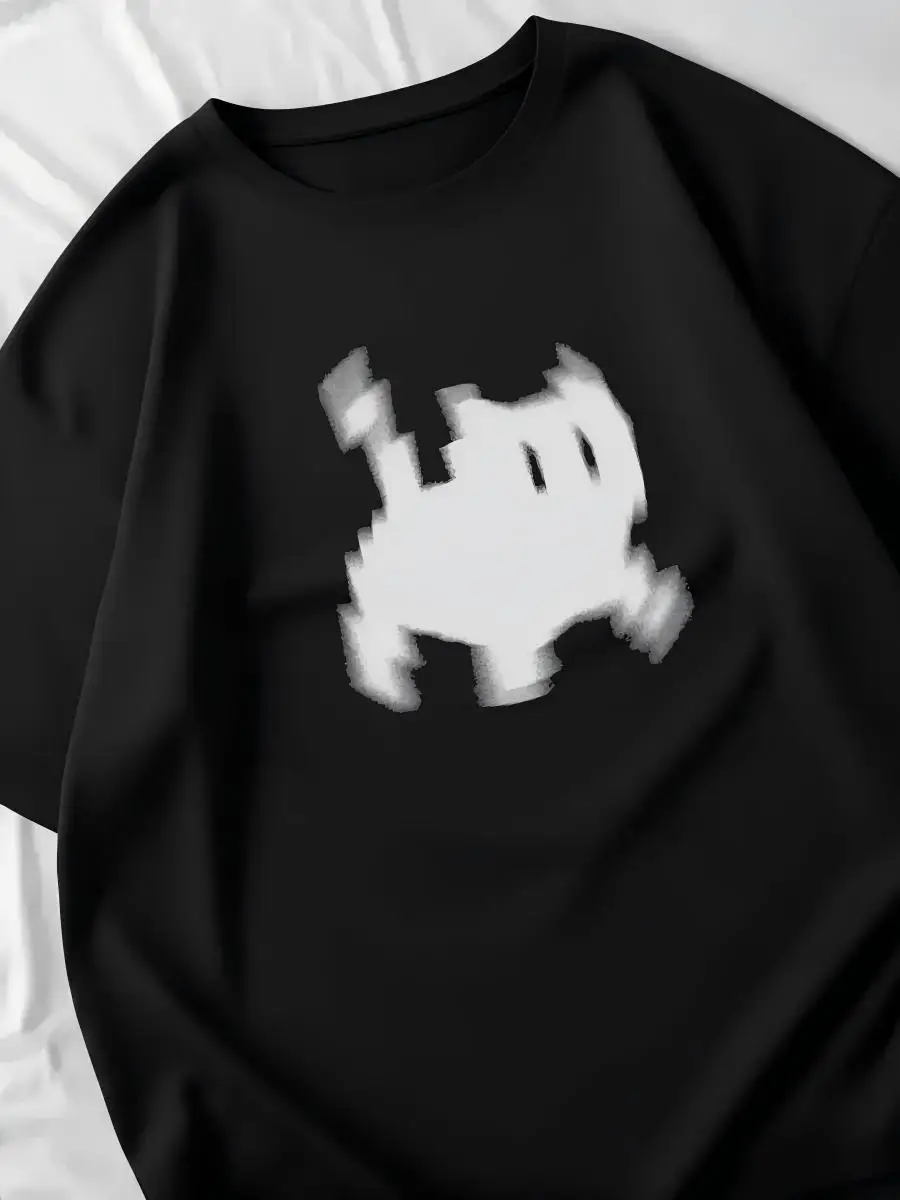 Women's Retro Pixel Ghost Graphic T Shirt Casual Short Sleeve Crew Neck Loose Fit Oversized Streetwear Summer Tee