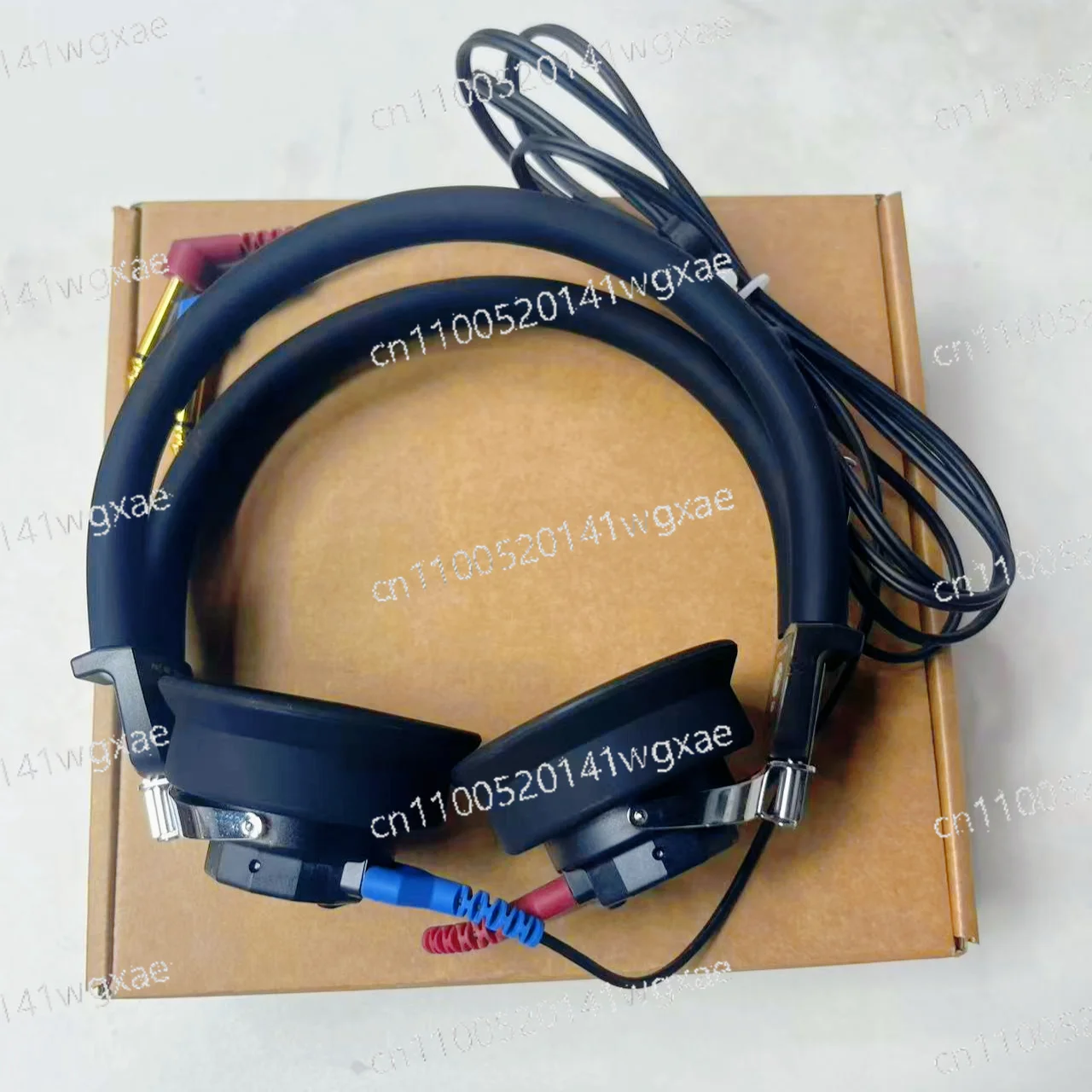 Professional Audiometer Test Headphones 6.35mm Plug Comfort Cushion Hearing Screening Diagnostic Headset