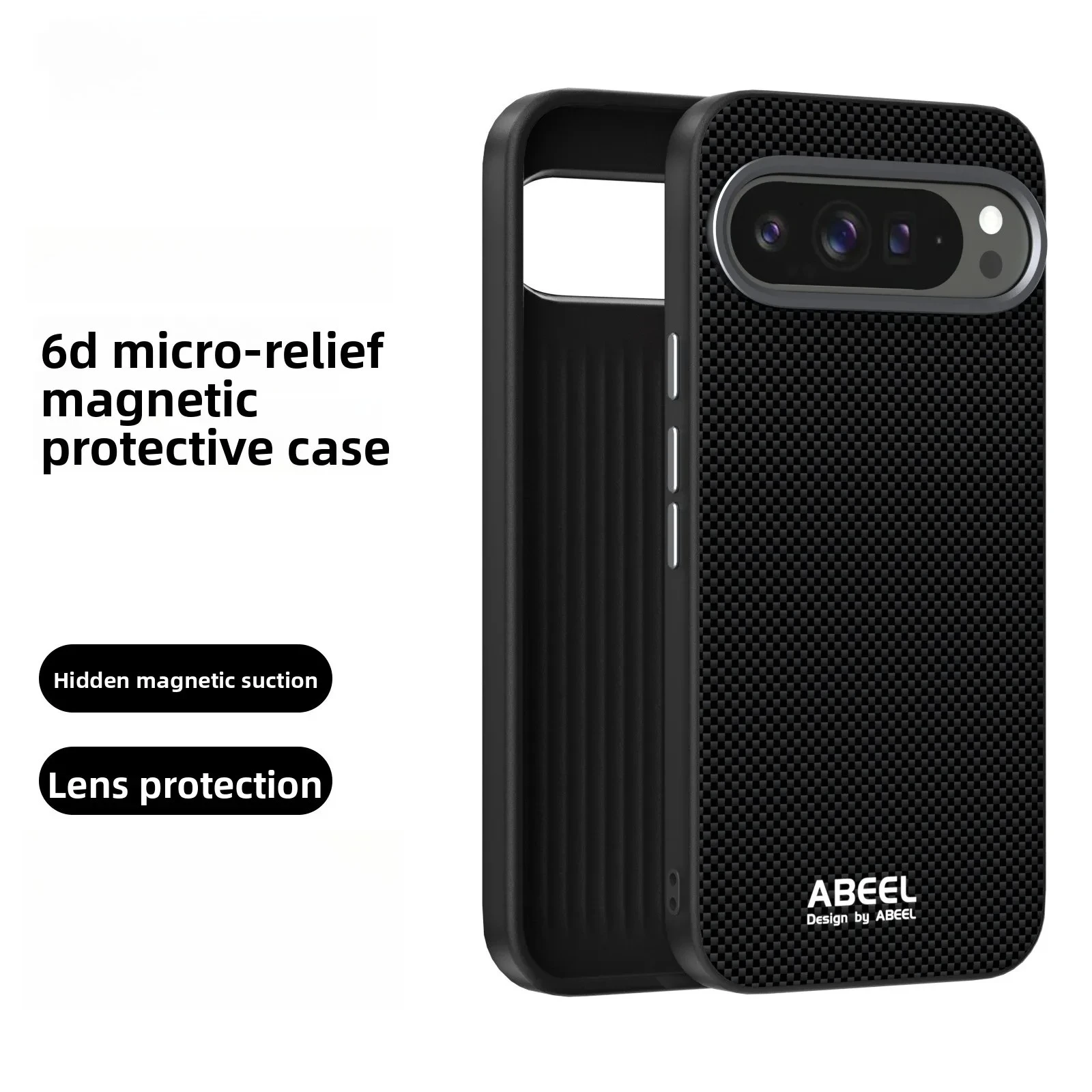 

Невидимый магнитный чехол из углеродного волокна для Google Pixel 10 Pro XL Pixel 9 A, защита объектива из сплава для беспроводной зарядки, чехол