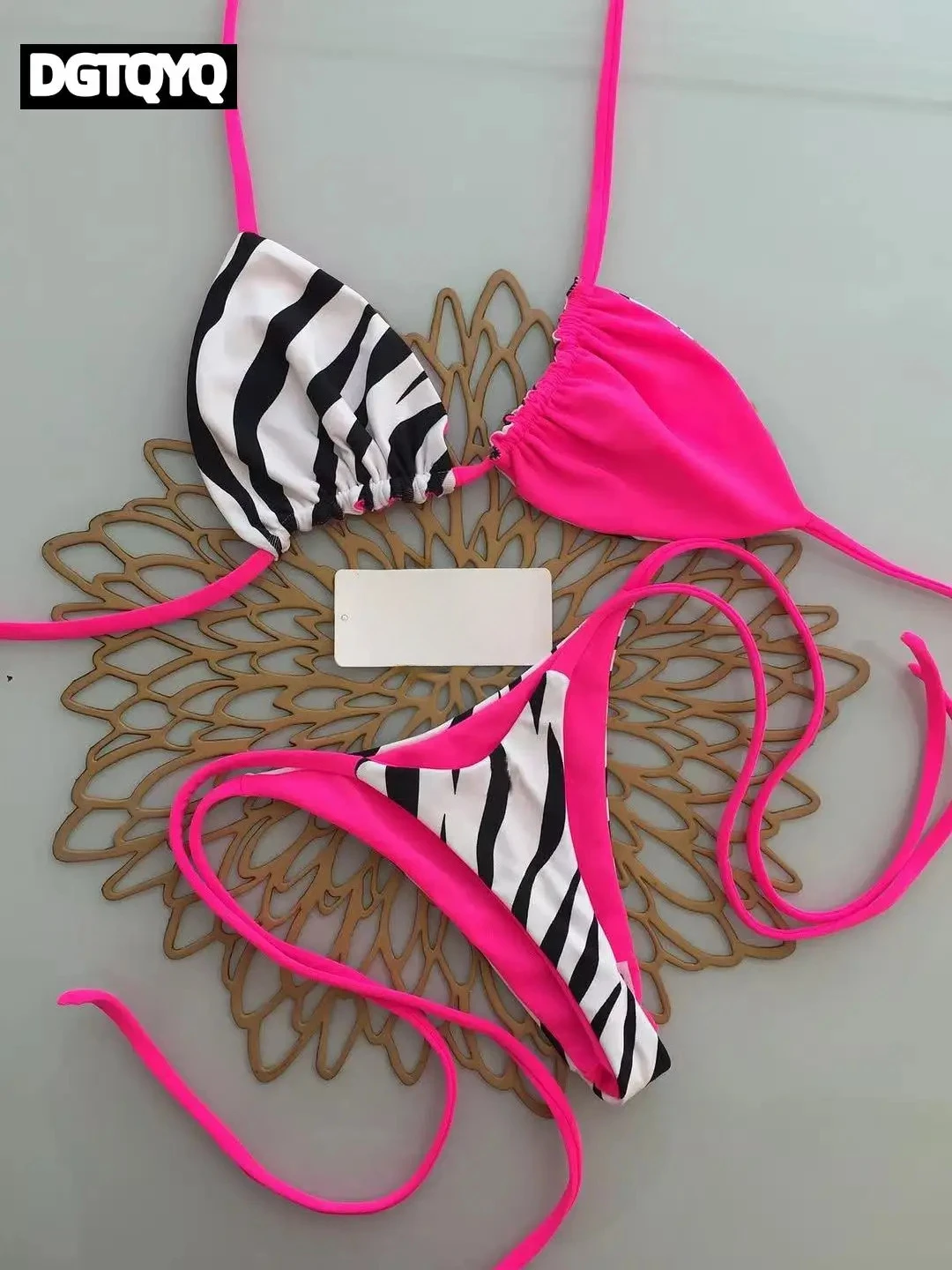 Micro Bikinis 2026 Sexy Women Swimsuit Push Up Swimwear Print Bikini Set Thong Biquini Bathing Suit Swimming Beachwear Female view 4