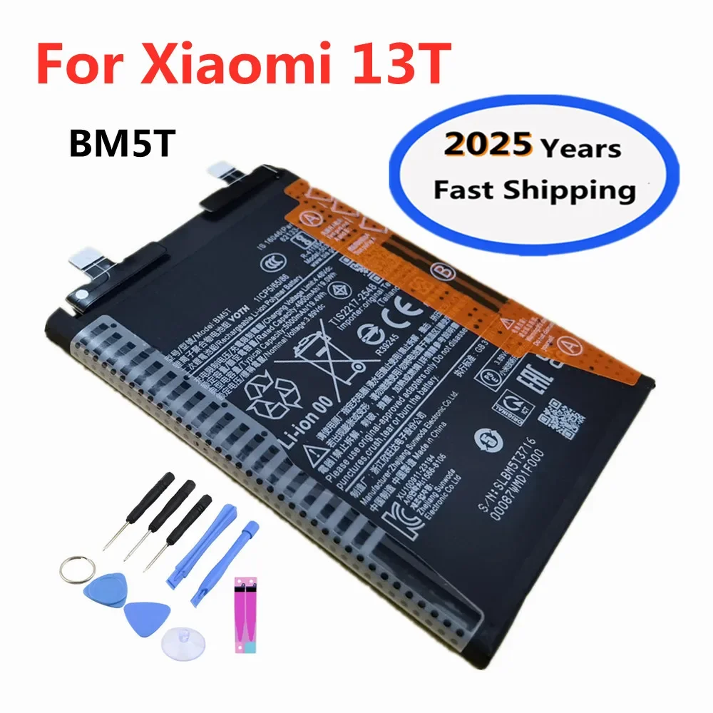 

High Quality BM5T Original Battery For Mi 13T Xiaomi Poco X6 Pro 5G Mobile Phone Batteries High Capacity 5000mAh