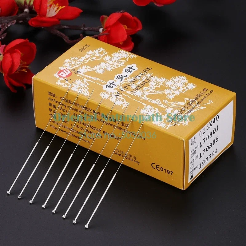 200pcs/box Reusable Silver Surface Acupuncture Needle Genuine Tianxie Acupuncture Needles Non-disposable  Massager Health