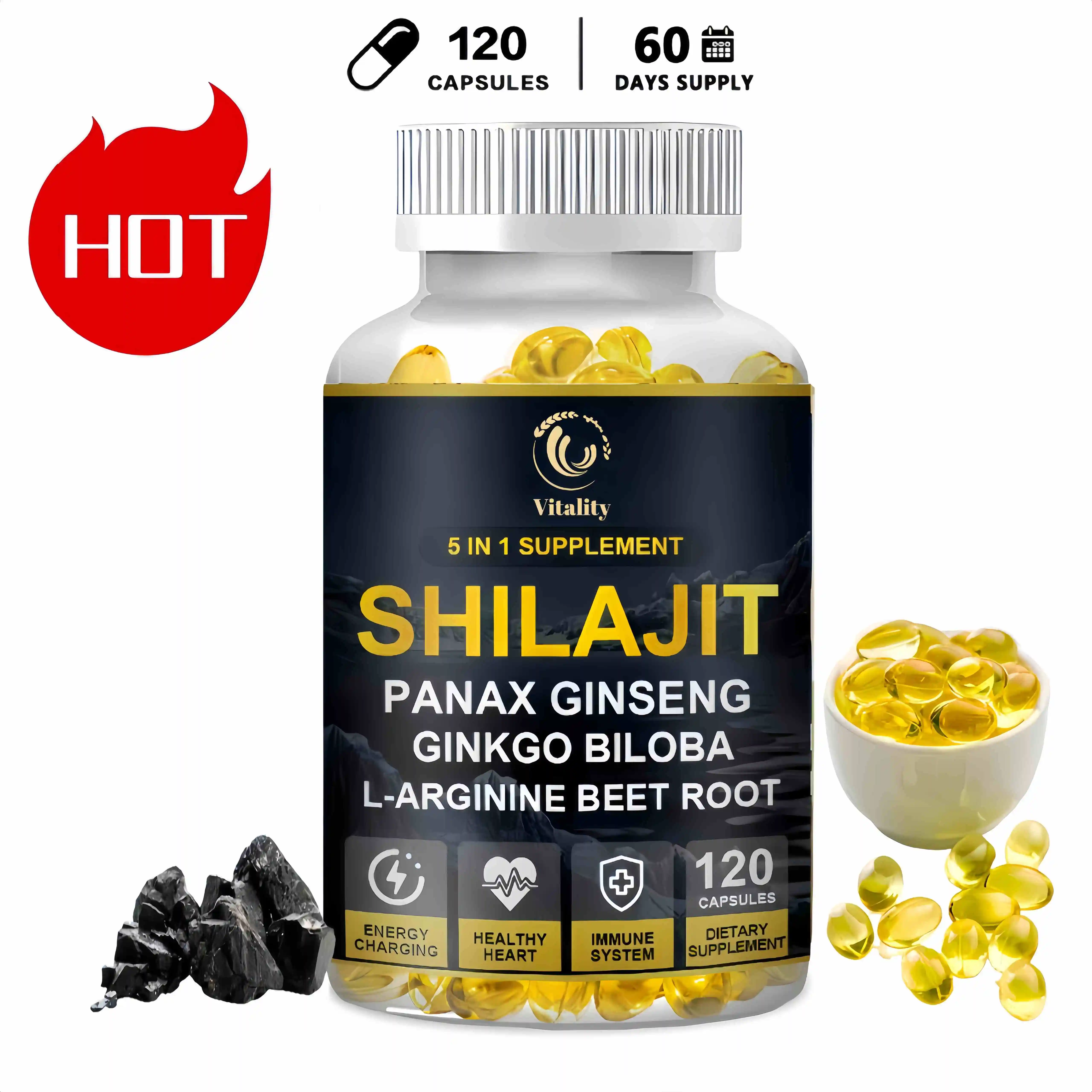 

Органические капсулы Shilajit 84 ионизированные минералы улучшают память, познавательные способности и гормональный баланс для мужчин и женщин