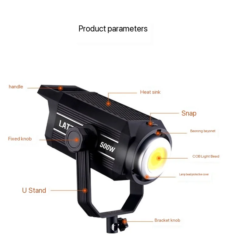 LATZZ 500W LED Video Light 2800k-6800k Photography Light APP