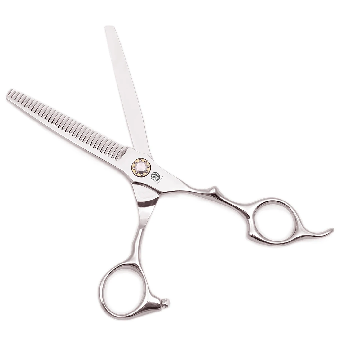 Professionelle Friseurscheren 5,5" 6" Edelstahl-Haarscheren Glänzende Haarschneidescheren Friseursalon-Effilierscheren Z9024 – Detail 4