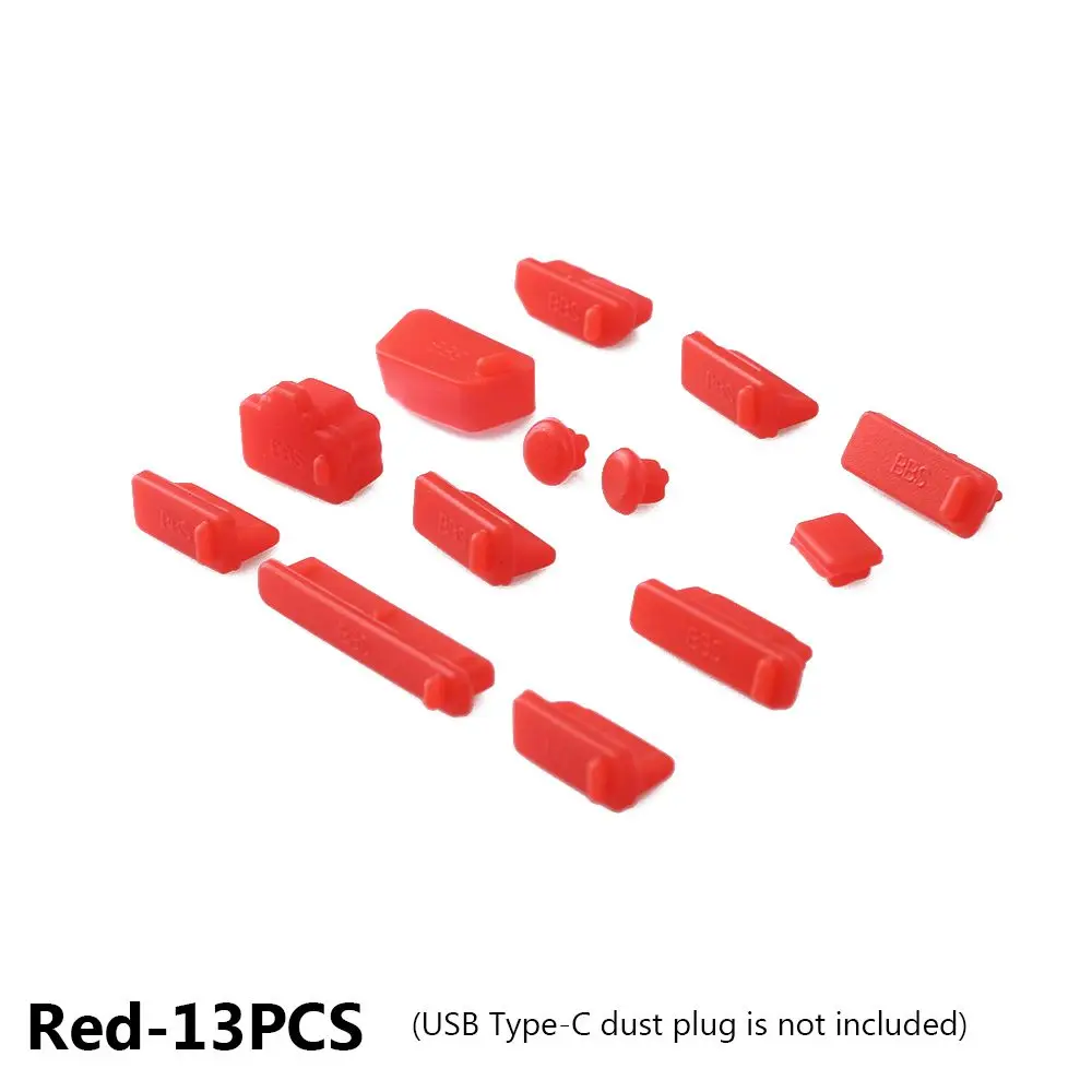 16pcs 13pcs Universal Computer Accessories HD USB Type-C Port Laptop Anti Dust Plug Stopper Dustproof Cover