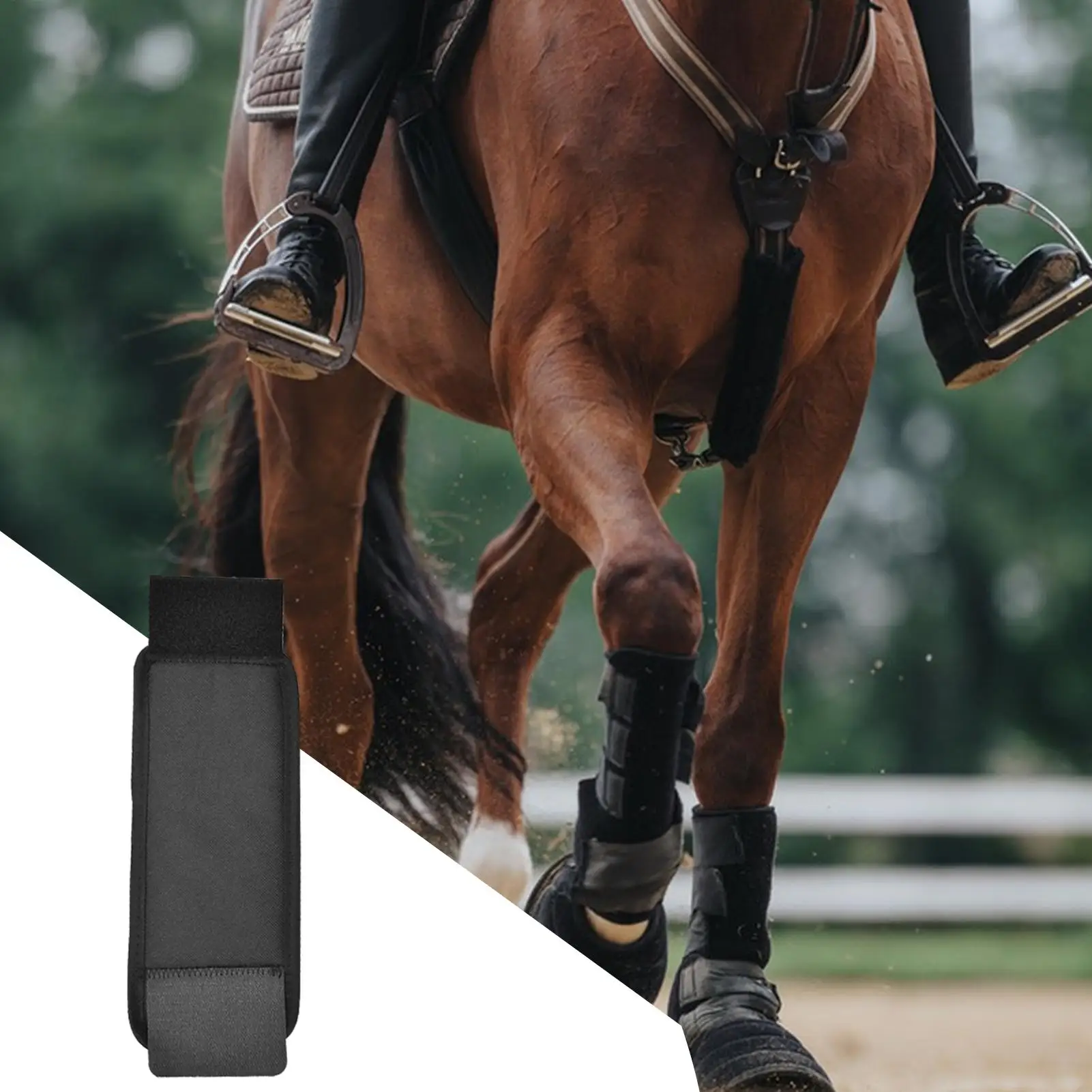 Imagen 3: Botas para caballos, botas protectoras para pezuñas de caballo, equipo ecuestre resistente a desgarros para montar, viajes, doma, espectáculo, salto