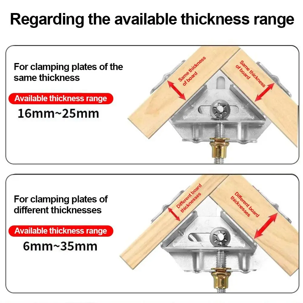 Convenient Stainless Steel Right Angle Clamp Quick Clip Single Handle 90 Degree Clamp Adjustable Corner Clamp Woodworking