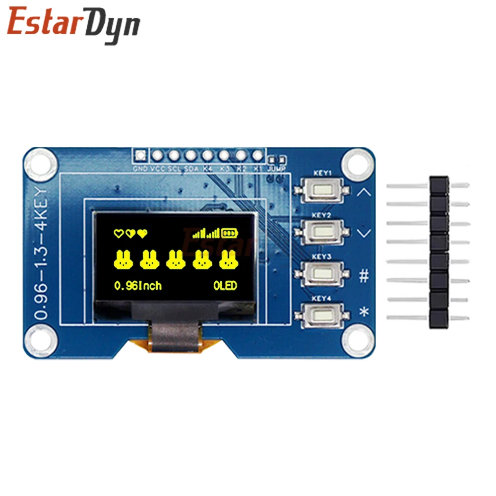 0.96 Inch SSD1315 OLED Display Module 128x64 With 4x4 Keyboard For Arduino Raspberry Pi DIY Project I2C SPI