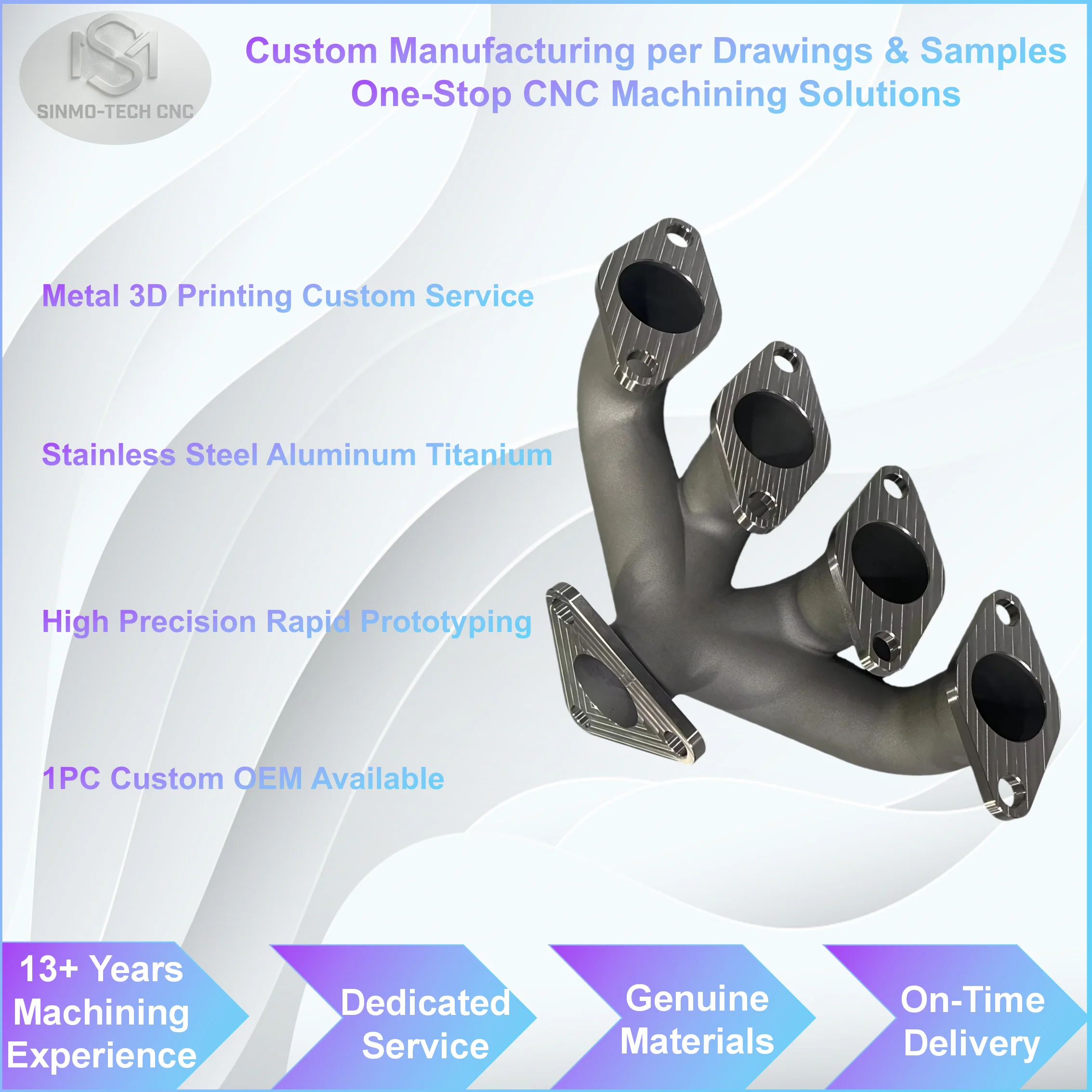 Industrial Metal 3D Printing Custom Service High Precision Alloy Printing OEM Custom Parts
