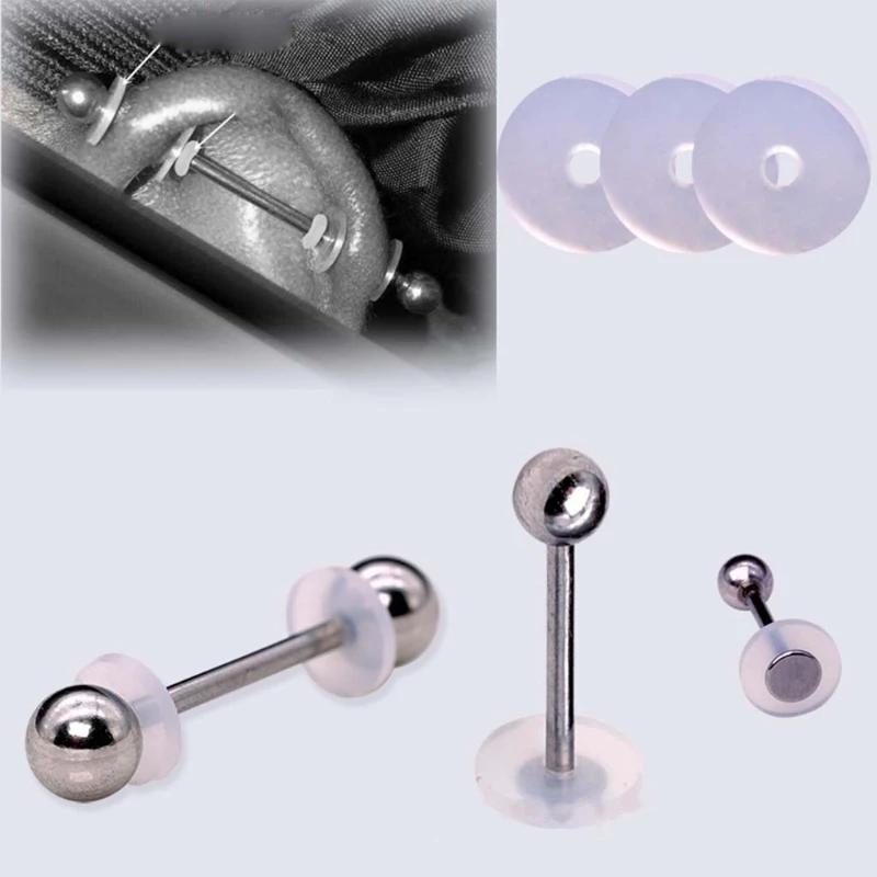 Piercing Healing Silicone Discs Flexible Anti Hyperplasia Saucer Prevents Irritation Inflammation Drilling Ear Stud Ring