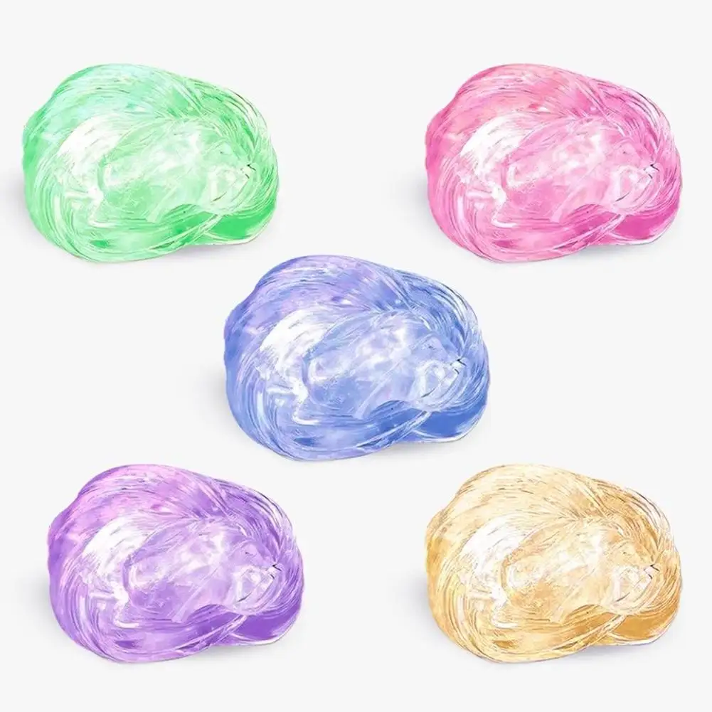 HOT Stress Relief Toys Old Man Liquid Squishy Transparent Crystal Slime Fluffy Foam Putty Gift Safe Bouncy Stretchy Color Slime