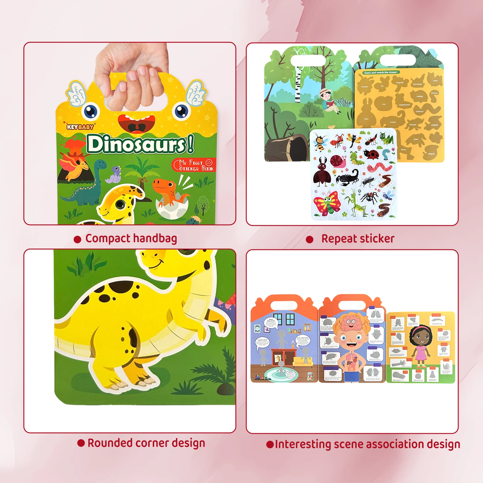 Children's Toy Book Stick The Object To The Corresponding Position Repeatable Paste Children's Educational Books Easy To Carry