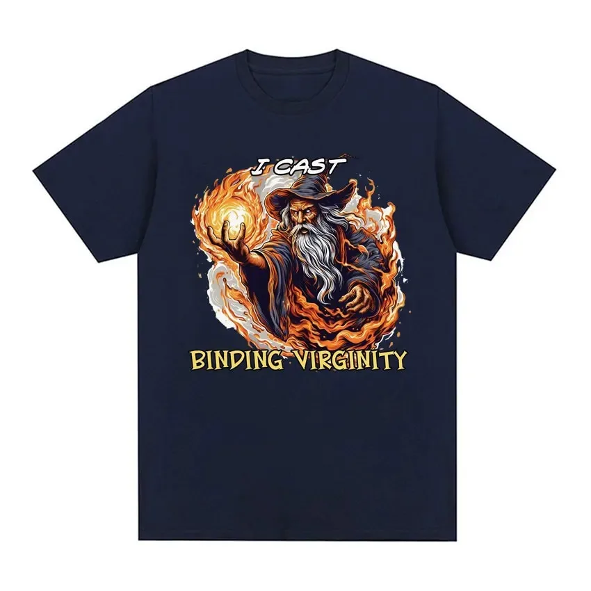 Binding Virginity Wizard Graphic T Shirt Shadow Wizard Money Gang Meme Print Tshirt Men Women Retro Gothic Short Sleeve T-shirts