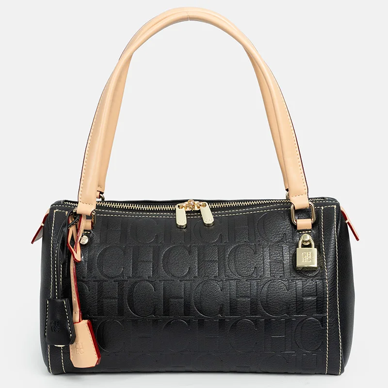 

Ladies' Letter Printed Handbag Exquisite Handmade Buckle Accessories Large Capacity Solid Color Simple And Classic Long Bag