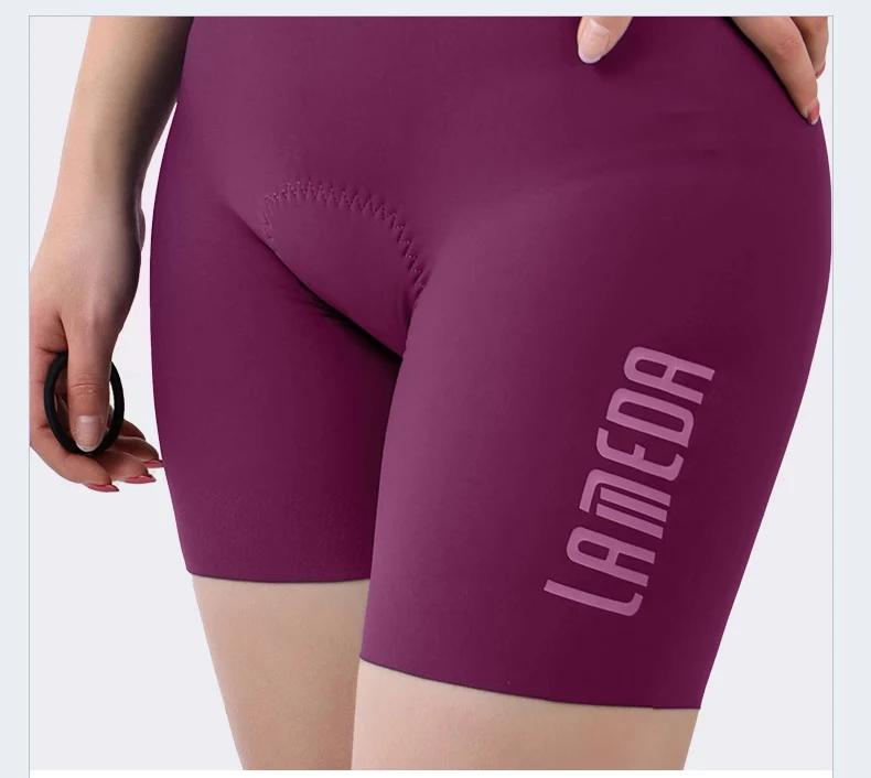 LAMEDA Pro Sommer-Radhose für Damen, Radsport-Trägerhose, 3D-Schwamm gepolstert, stoßdämpfend, Rennradhose, Radhose – Detail 7