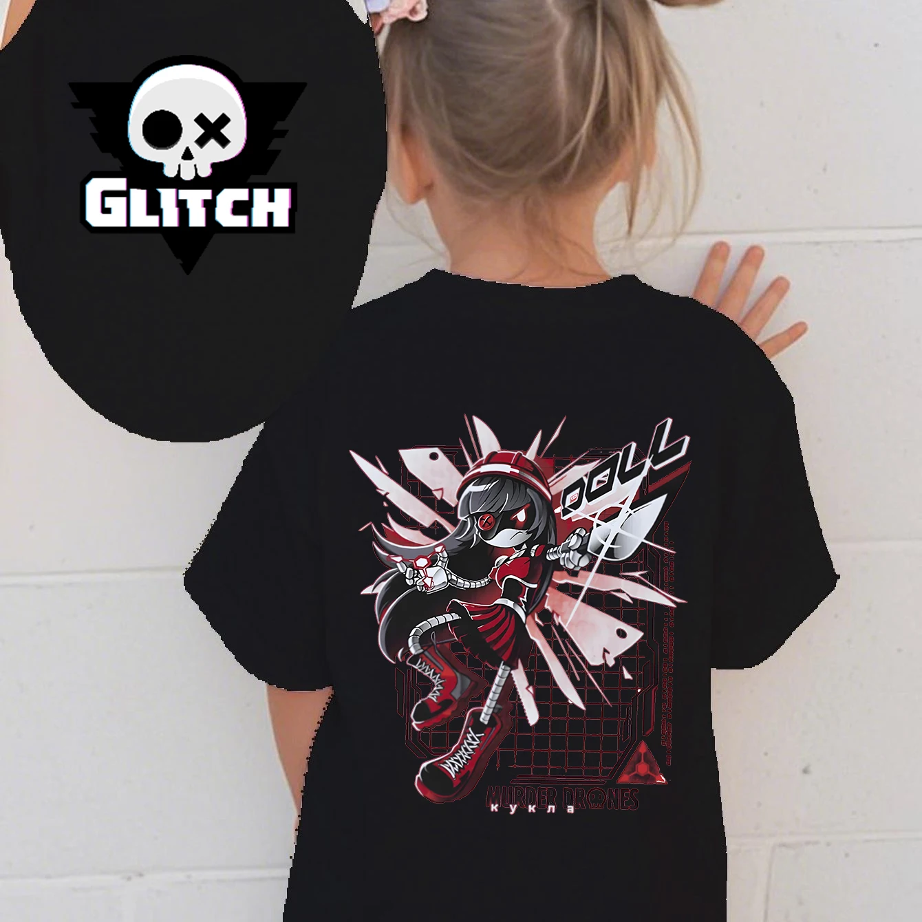 Verano MURDER DRONES camiseta niños dibujos animados Anime Murder Drones ropa estampada cuello redondo manga corta niños niñas Tops camisa Casual