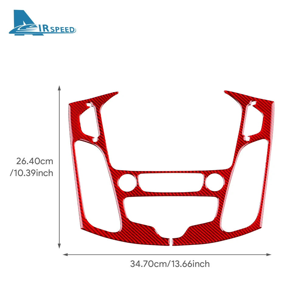 Real Soft Carbon Fiber Sticker For Ford Focus SE RS ST Ecoboost 2015 2016 2017 2018 LHD RHD Car Center Console Panel Accessories