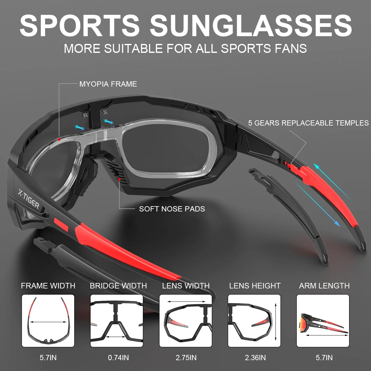 X-TIGER Polarized Cycling Glasses UV400 Cycling Sport Running Fishing Sunglasses MTB Bike Racing Photochromic Bicycle  Eyewear