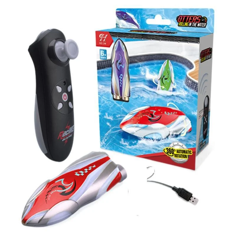 قارب صغير للتحكم عن بعد 2.4G ضوء خاص كهربائي سريع الإبحار لعبة قارب الأطفال سباق يخت التحكم عن بعد لعب RC قوارب
