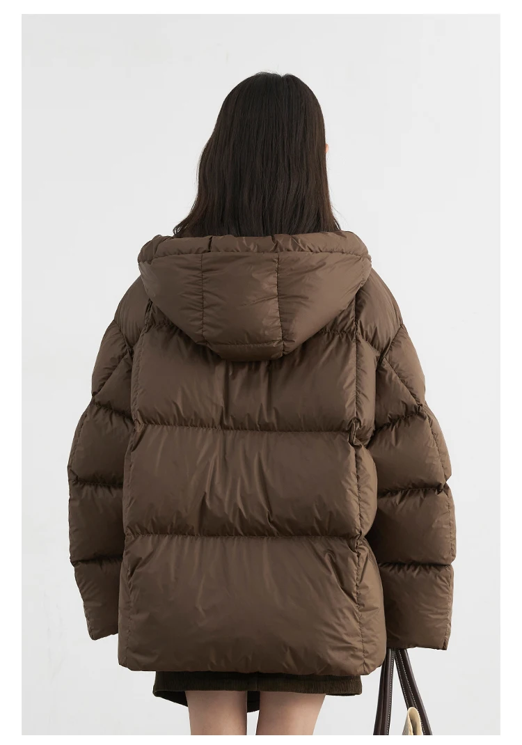 CHIC VEN Women Down Coats Solid Loose New Hooded 90 White Duck Down Down Jacket Puffs Female Outerwear Autumn Winter 2026