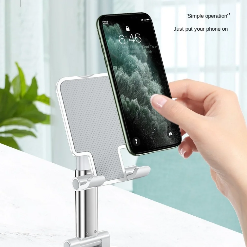 

New Folding Phone Stand Rotatable Adjustable Desktop Tablet Holder Plastic Universal Phone Mount Rack for Home Office