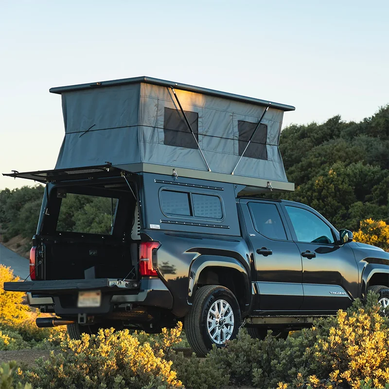 Australia Outdoor Camping Soft Roof Top Tent Pickup Canopy Pop up Camper for Tacoma Hilux 2021 jeep Gladiator