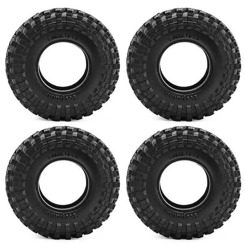 

4Pcs 1.3" Rubber Tyres, 1.1Inch Mud Terrain Wheel Tires for 1/18 1/24 Micro Crawler TRX4M Axial SCX24 FMS FCX24 Parts
