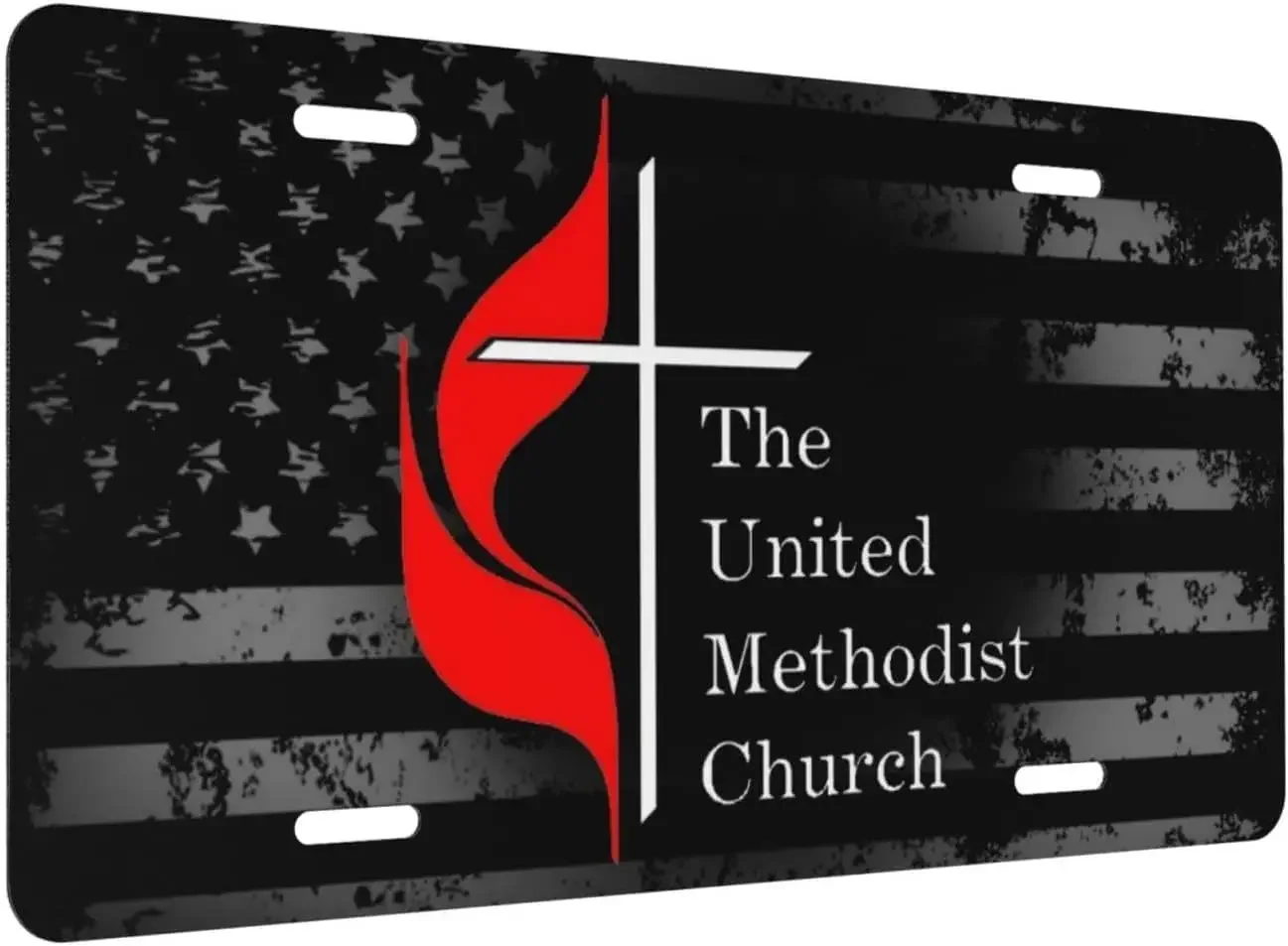 United Methodist Church Home License Plate Christian Aluminum Metal License Plate Personalized Car Tag Fit US Vehicle Standard