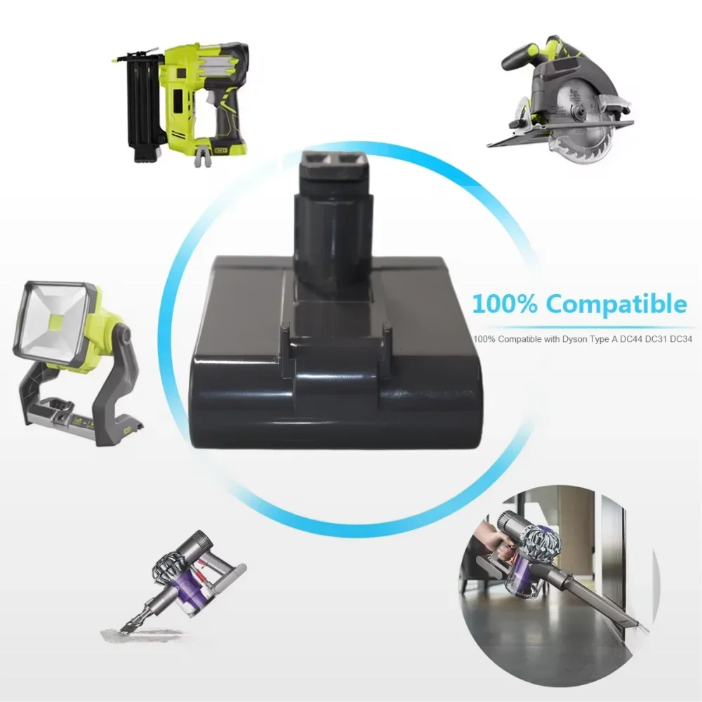 

100% новый литий-ионный аккумулятор 22,2 В 4000 мАч для Dyson TypeA DC31 DC3A DC34 DC35 DC45 DC56 DC57, сменный аккумулятор для пылесоса
