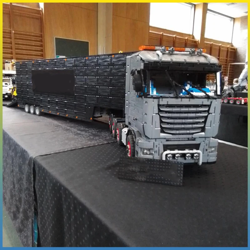 

Новая сверхмощная модель строительного блока для тягача, 6418 шт., MOC, креативная игрушка в подарок для мальчиков и детей, техника на день рождения