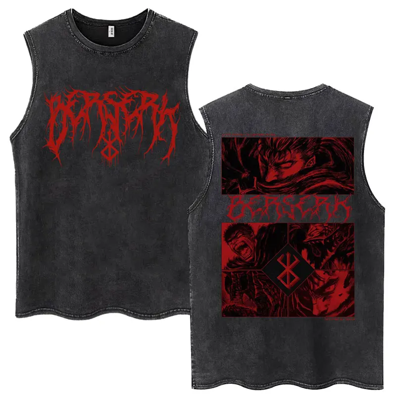 

Моющаяся летняя футболка без рукавов в винтажном стиле с комиксным принтом, хлопковая свободная футболка, подходящая как для мужчин, так и для женщин.