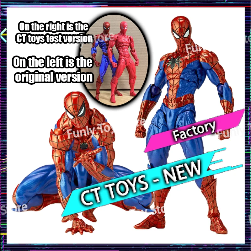 New Ct Toys Spiderman Figure Amazing Yamaguchi Spider-Man 2.0 Agent Anti Venom Mafex Anime Action Figure Customized Gifts Toys